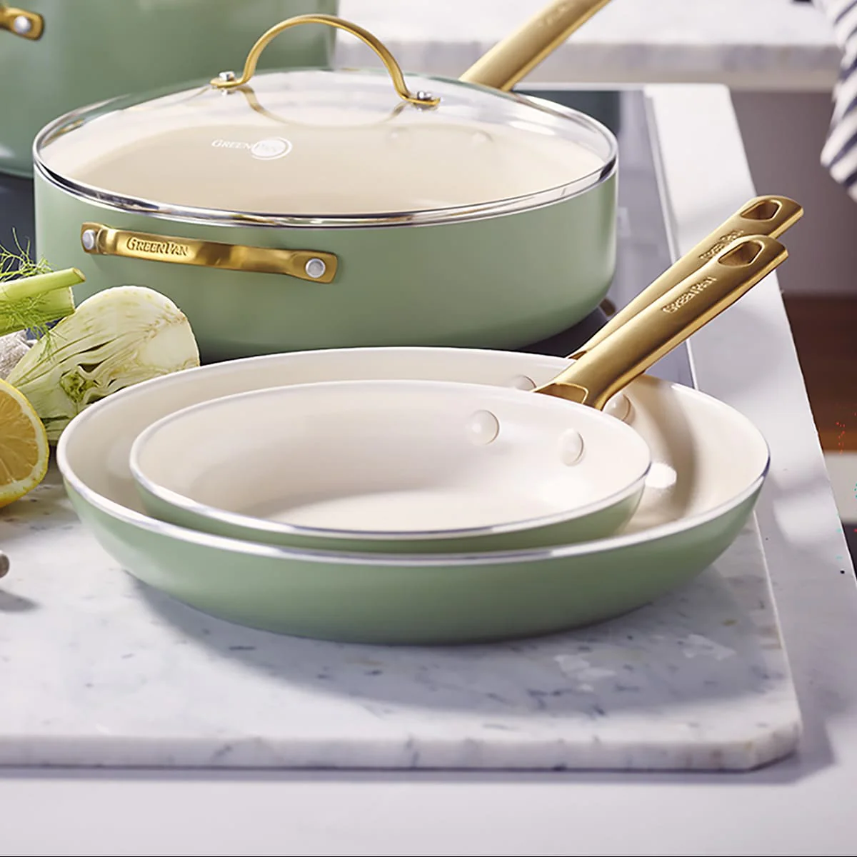 Padova<br> 2pcs Cookware Set, Green Sage - 26 & 30 Cm - Image 3