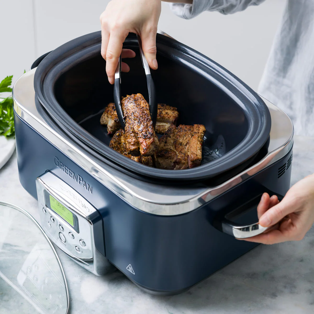 Slow Cooker<br> Oxford Blue, 6L - Image 2