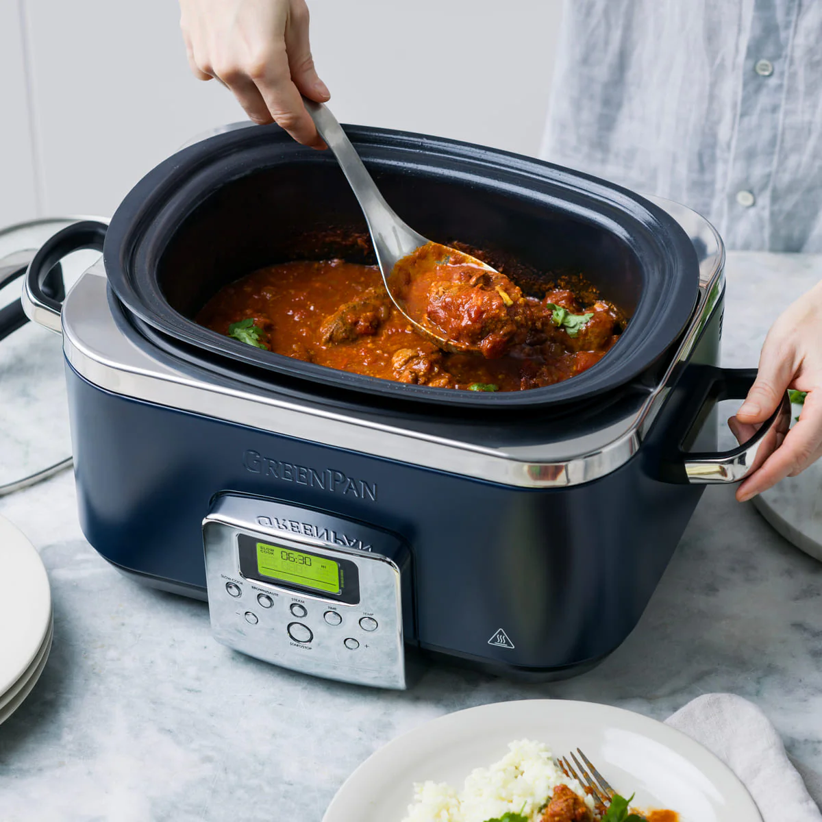 Slow Cooker<br> Oxford Blue, 6L - Image 7