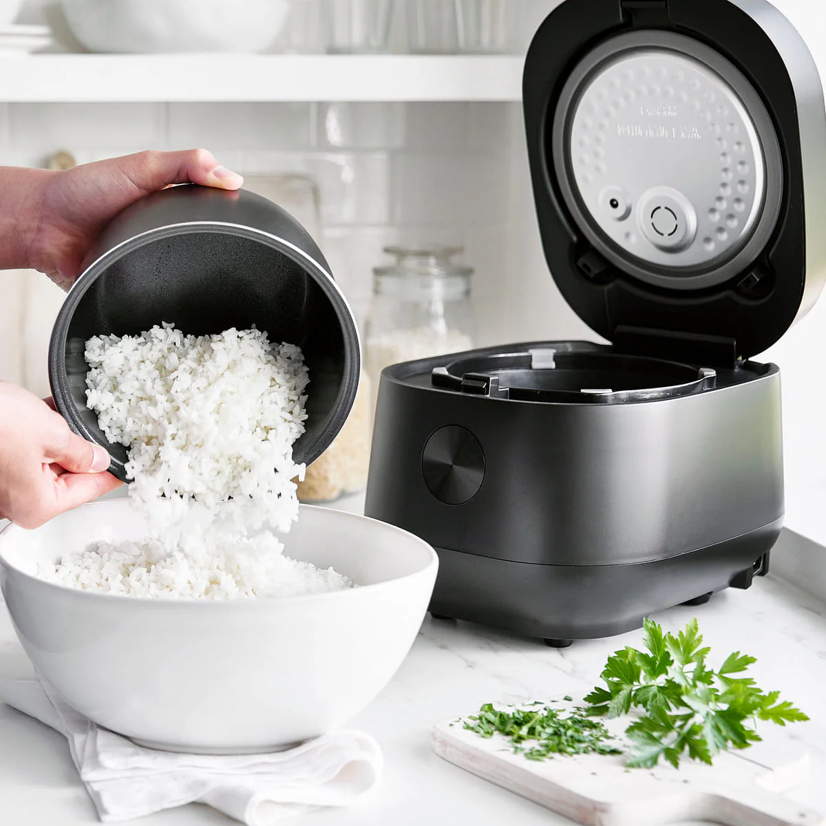 Rice and Grains Cooker<br>Black, 2L/8 Cups - Image 7