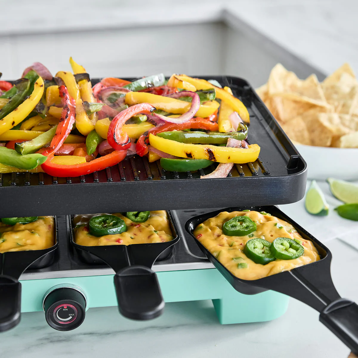 GreenLife <br>Family Fun Grill, Turquoise - Image 3
