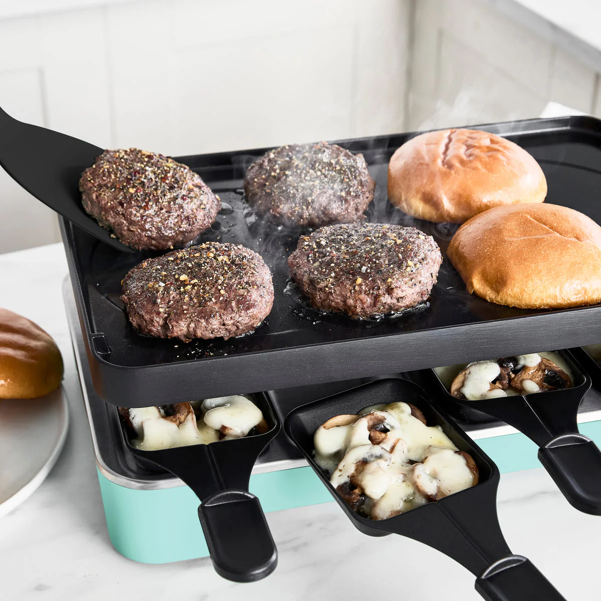 GreenLife <br>Family Fun Grill, Turquoise - Image 4