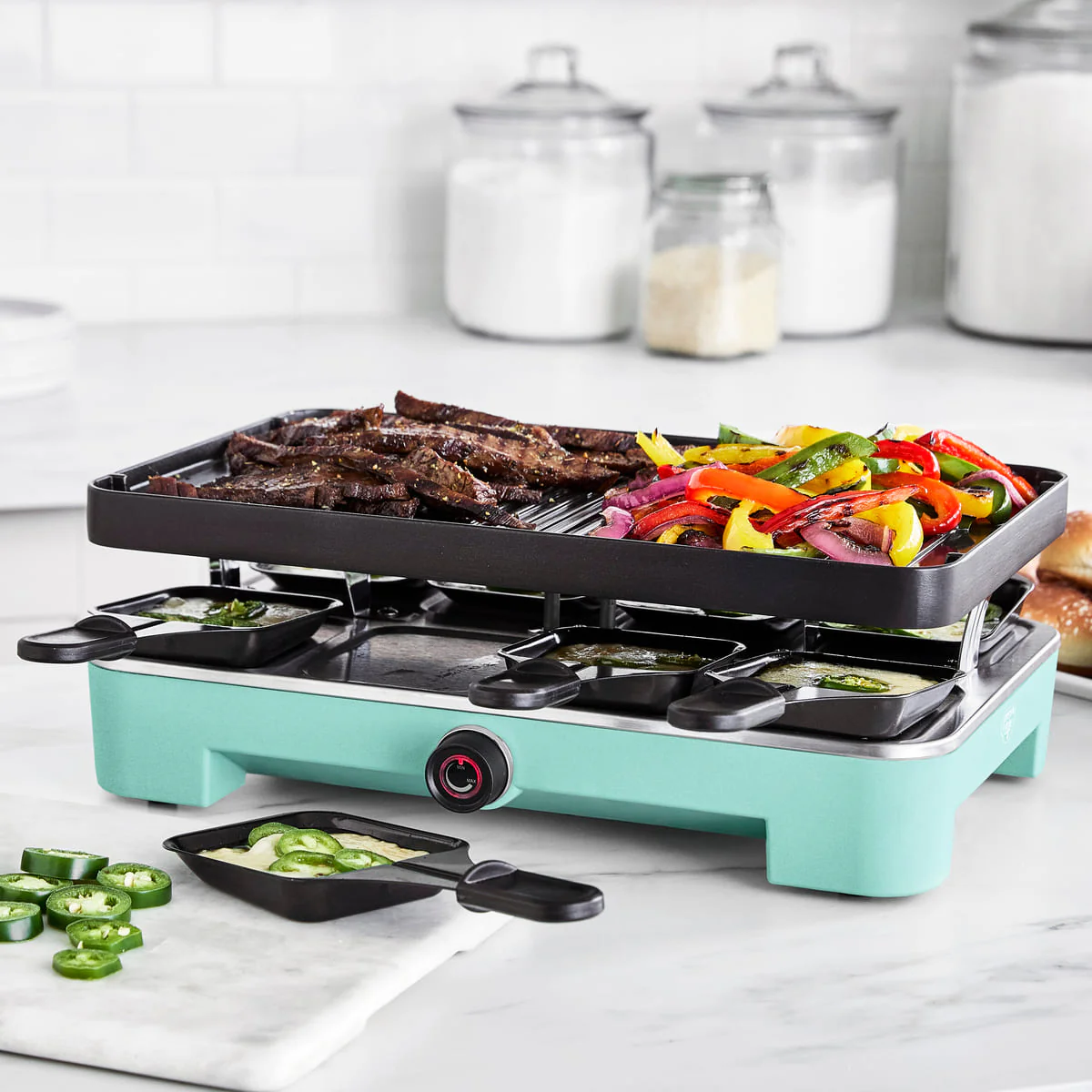 GreenLife <br>Family Fun Grill, Turquoise - Image 5