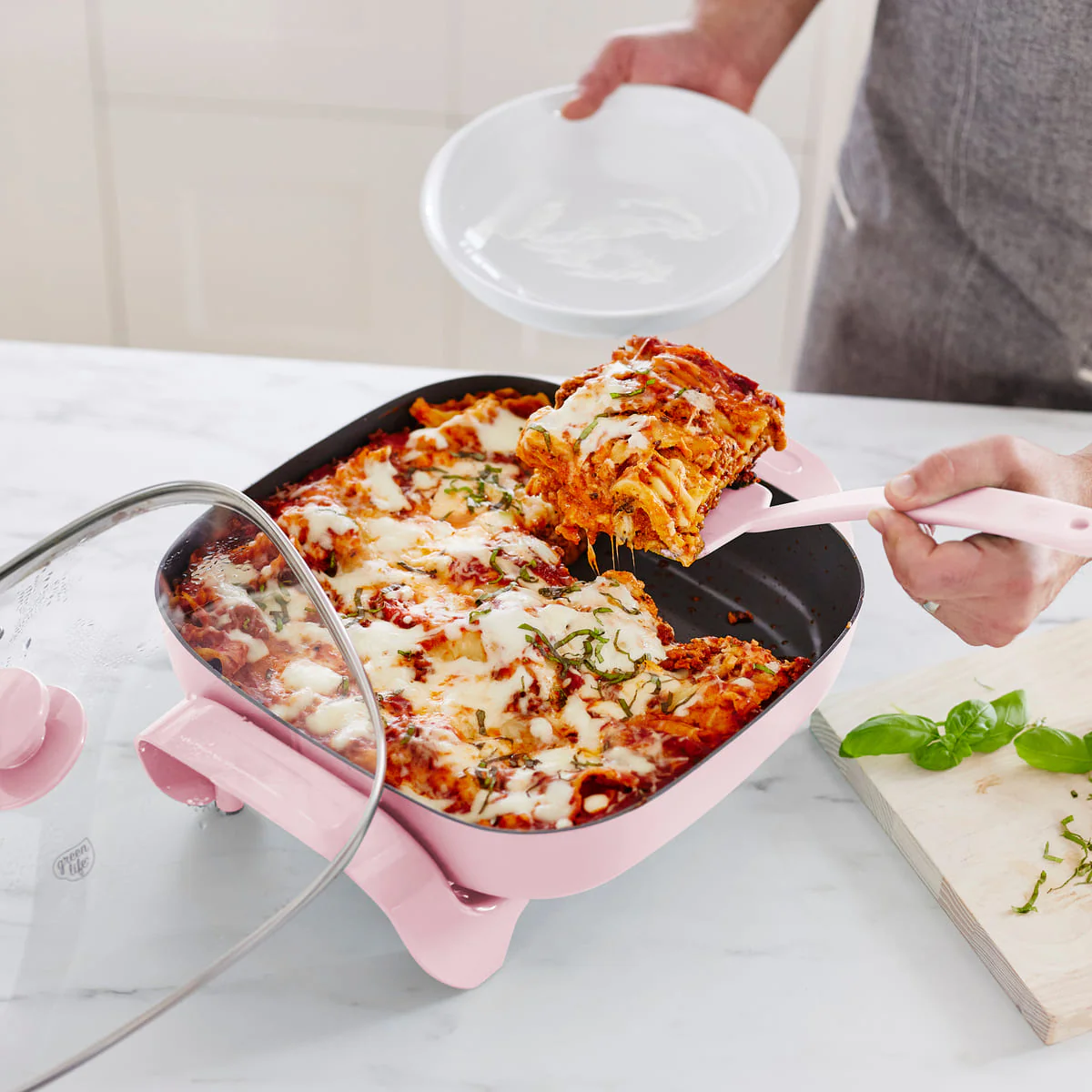 GreenLife <br>Electric Frypan in Pink - Image 4