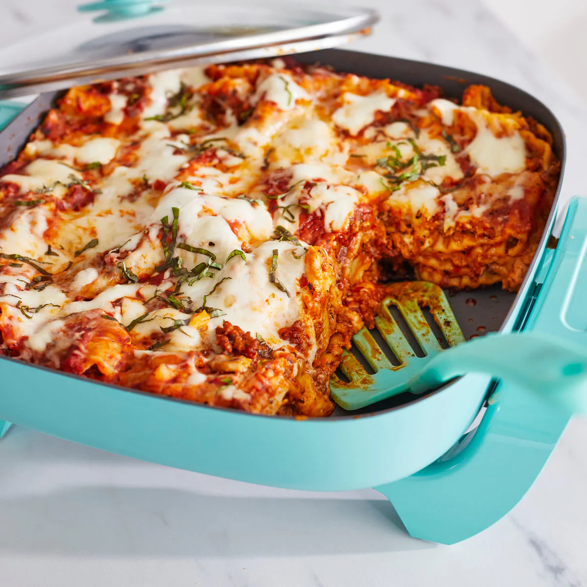 GreenLife <br>Electric Frypan in Turquoise - Image 3