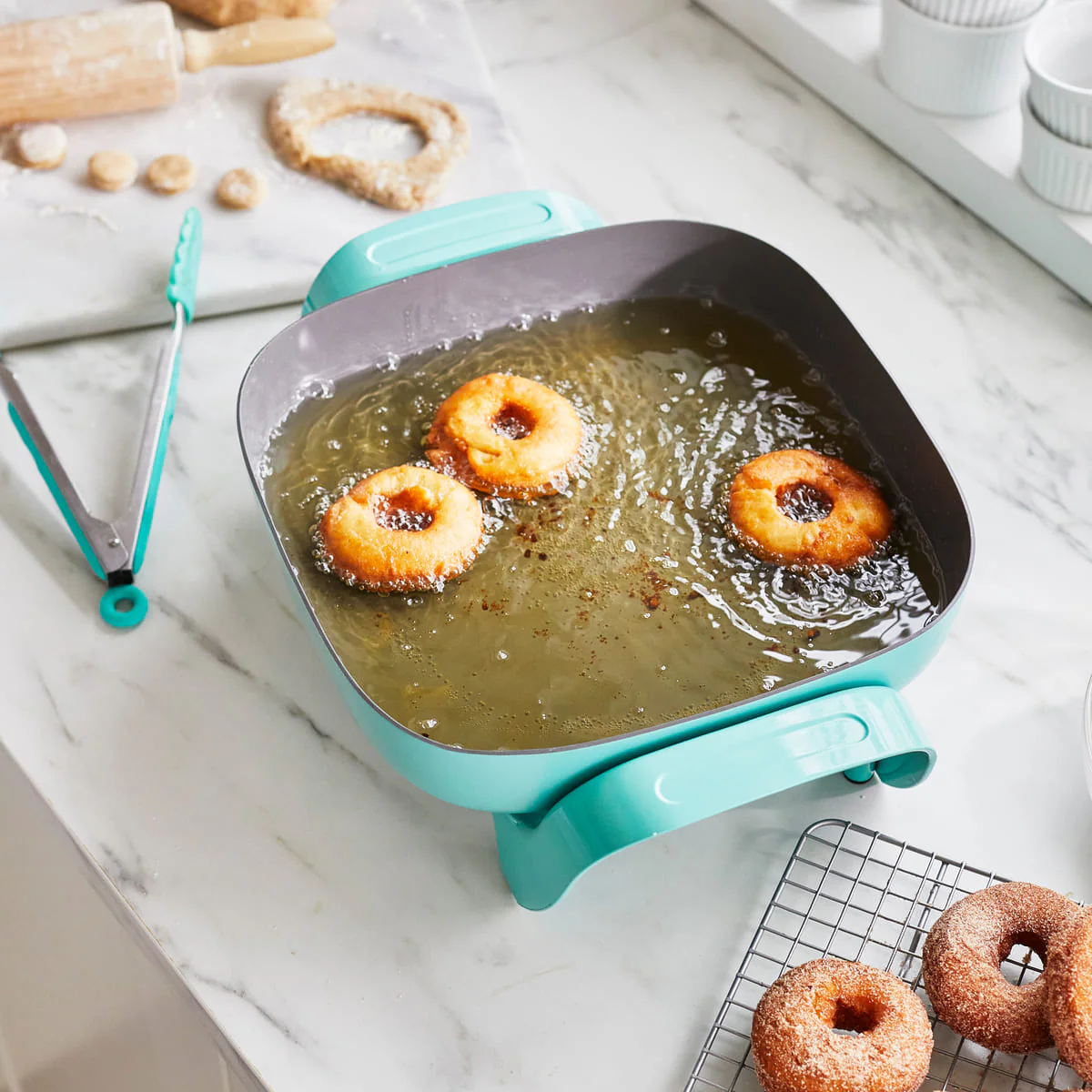 GreenLife <br>Electric Frypan in Turquoise - Image 5