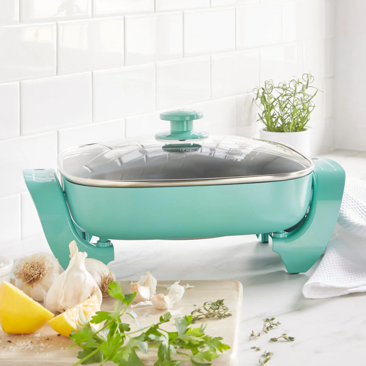 GreenLife <br>Electric Frypan in Turquoise - Image 7