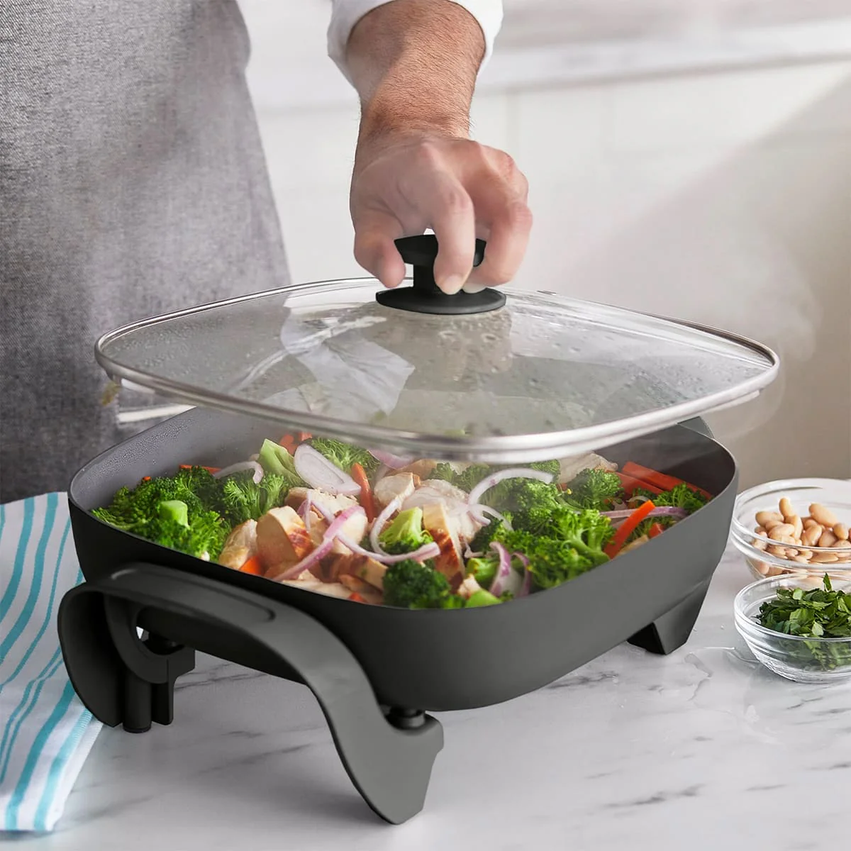 GreenLife<br> Electric Frypan in Black - Image 3