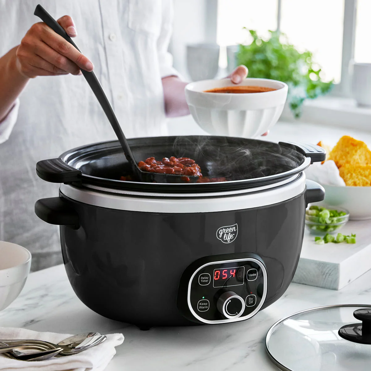 GreenLife<br> Duo Slow Cooker, Black - Image 3