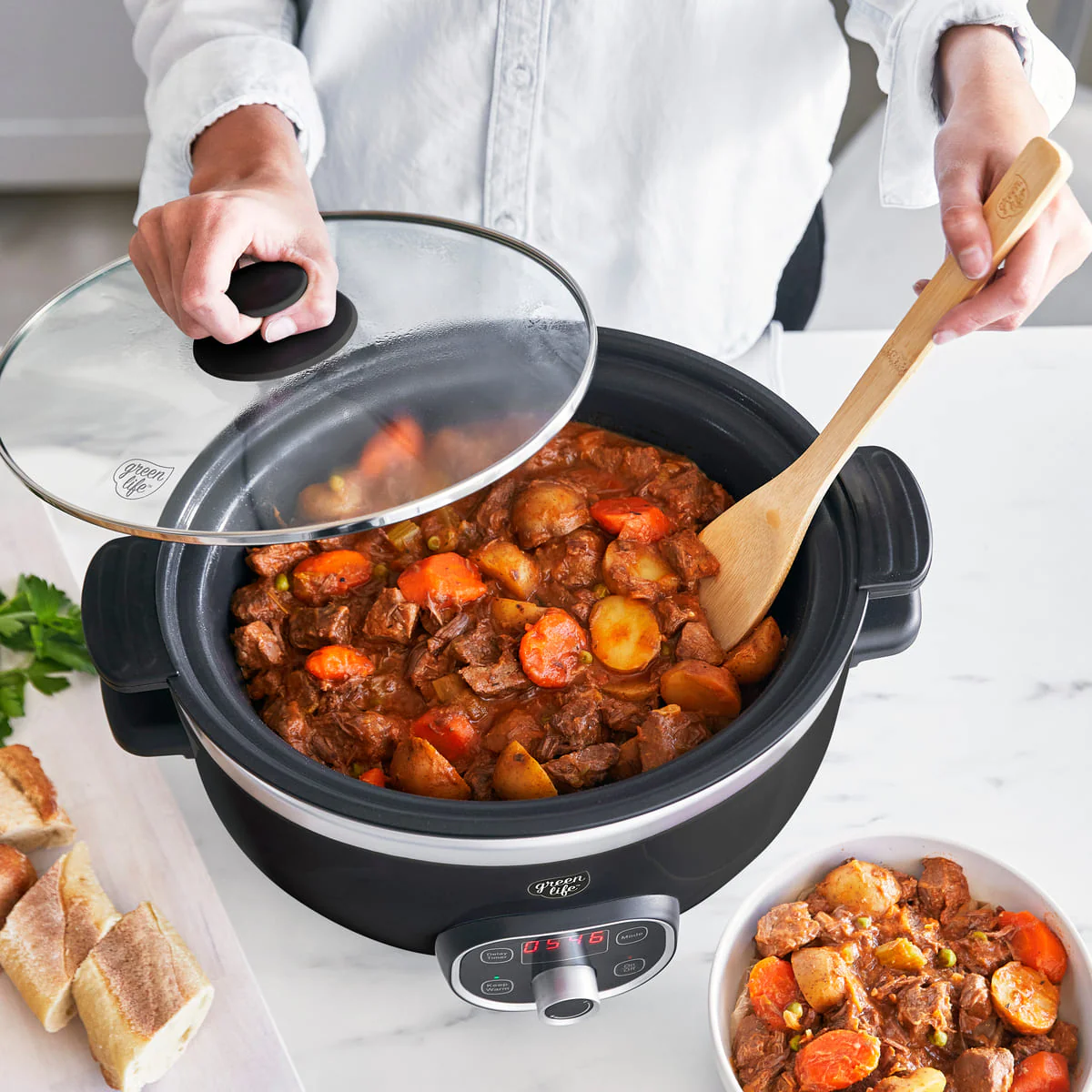 GreenLife<br> Duo Slow Cooker, Black - Image 7