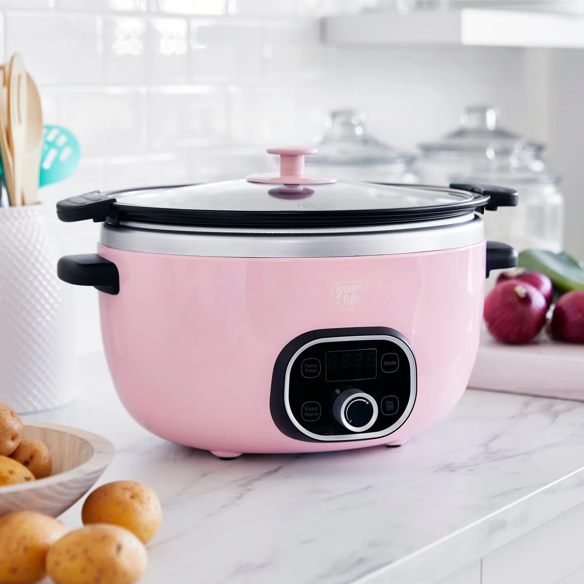 GreenLife<br> Duo Slow Cooker, Pink - Image 2