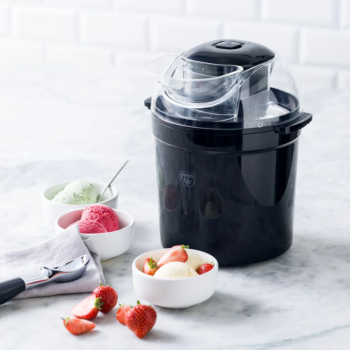 GreenLife <br>Ice-cream Maker, Black - Image 3