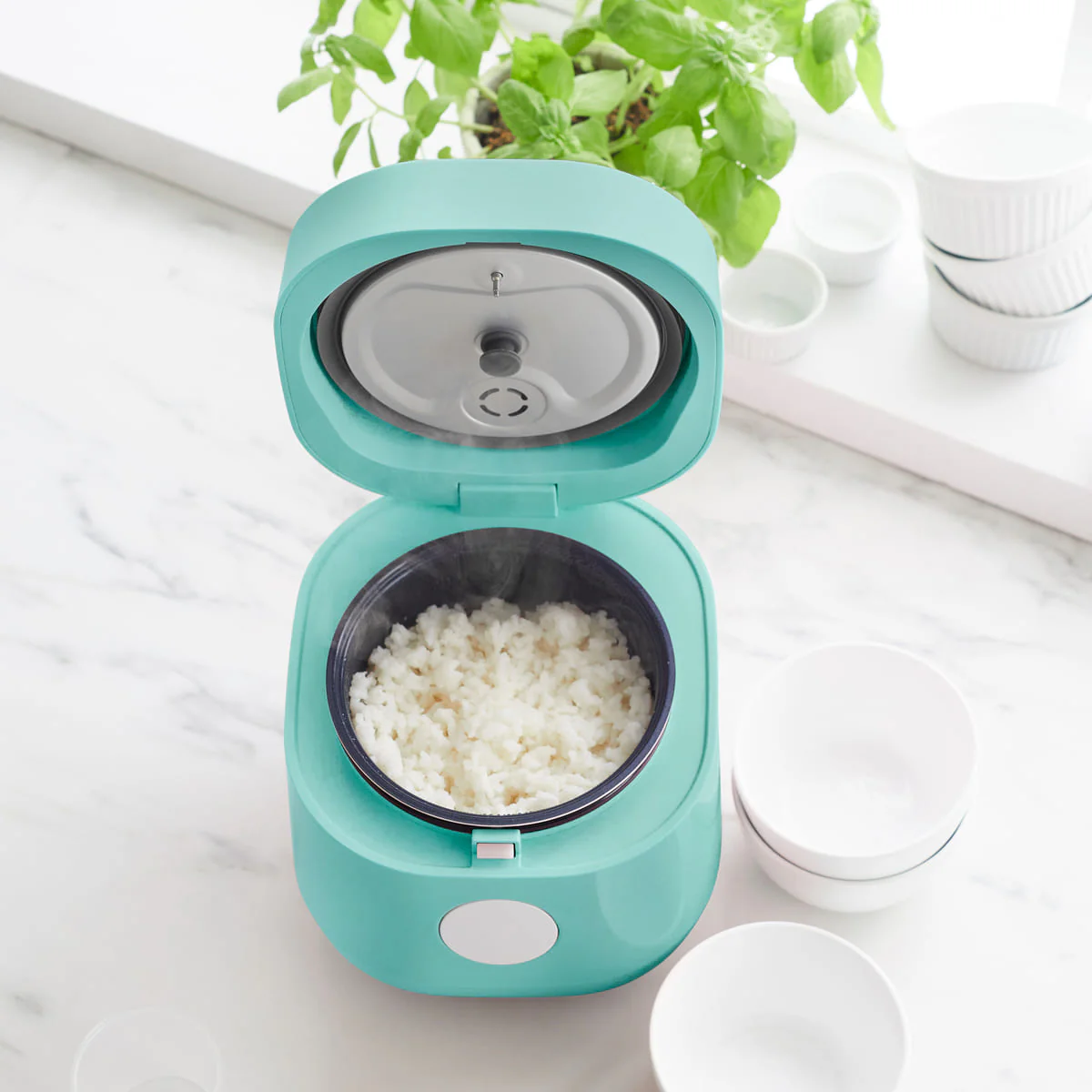 GreenLife <br>Go Grains Rice and Grains Cooker, Turquoise - Image 5