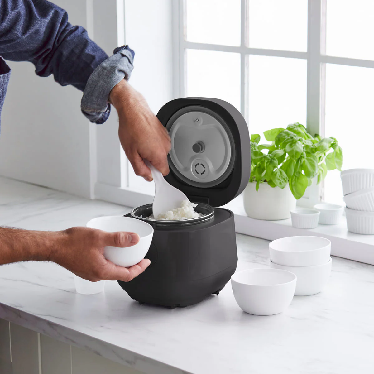 GreenLife <br>Go Grains Rice and Grains Cooker, Black - Image 2