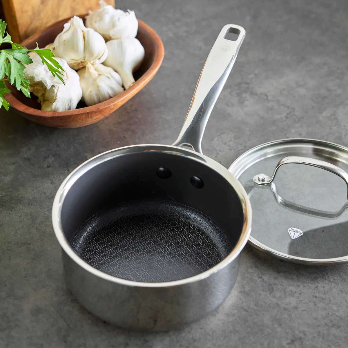 Blue Diamond<br> Diamond Bond Saucepan 16, Stainless Steel - Image 2