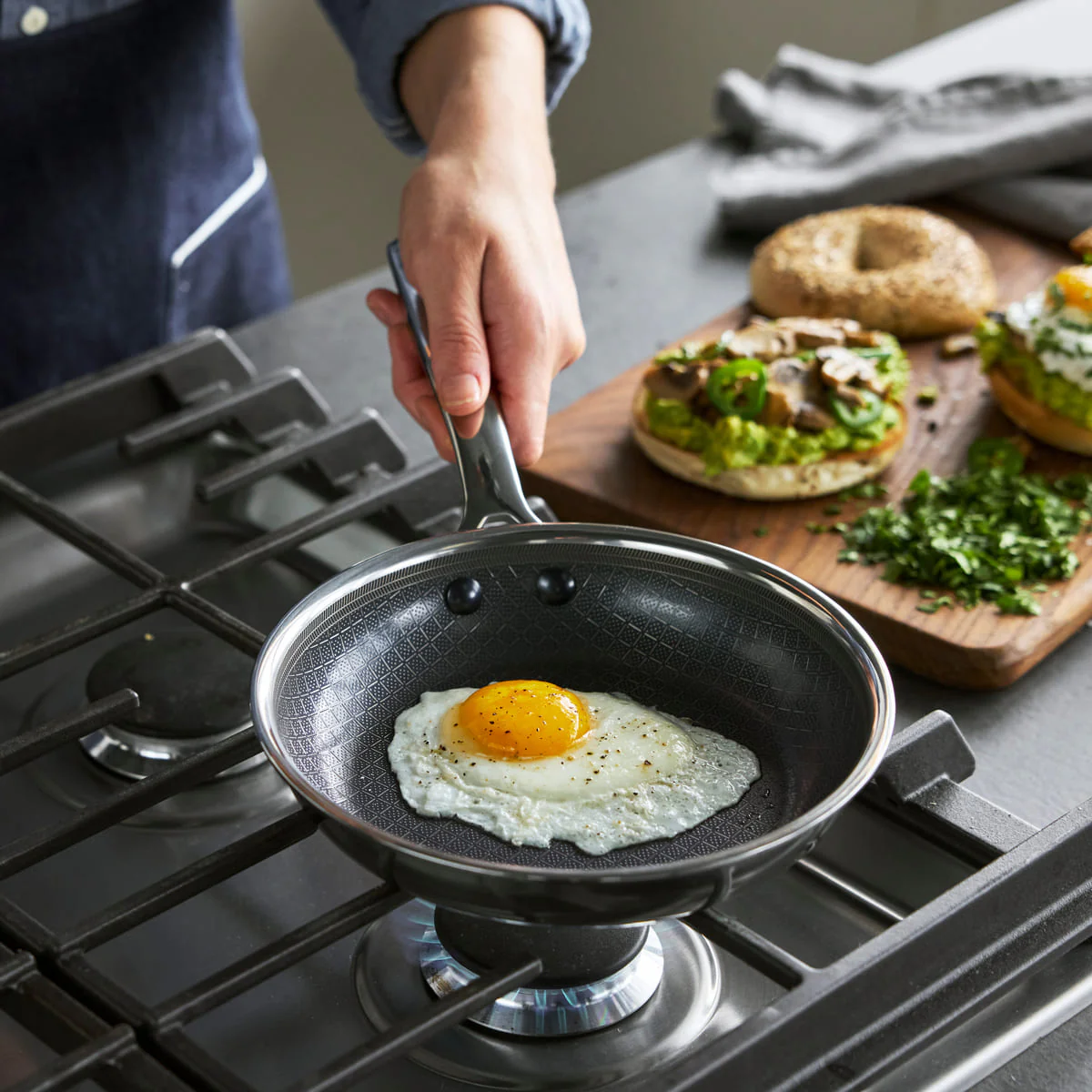 Blue Diamond<br> Diamond Bond Frying Pan 20, Stainless Steel - Image 2