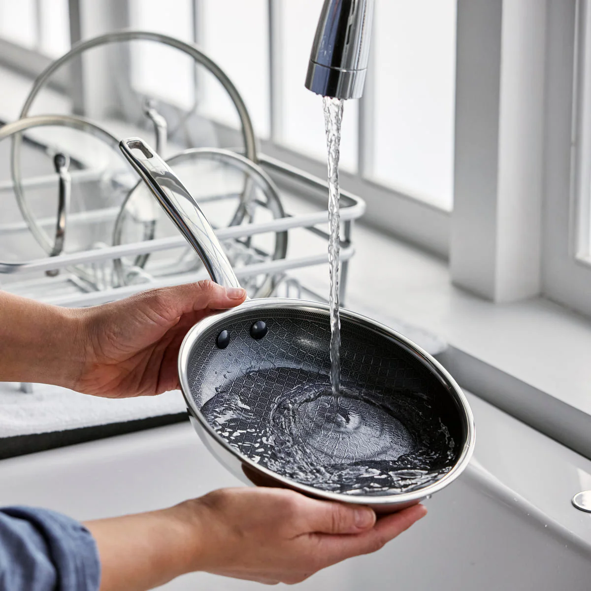 Blue Diamond<br> Diamond Bond Frying Pan 20, Stainless Steel - Image 6
