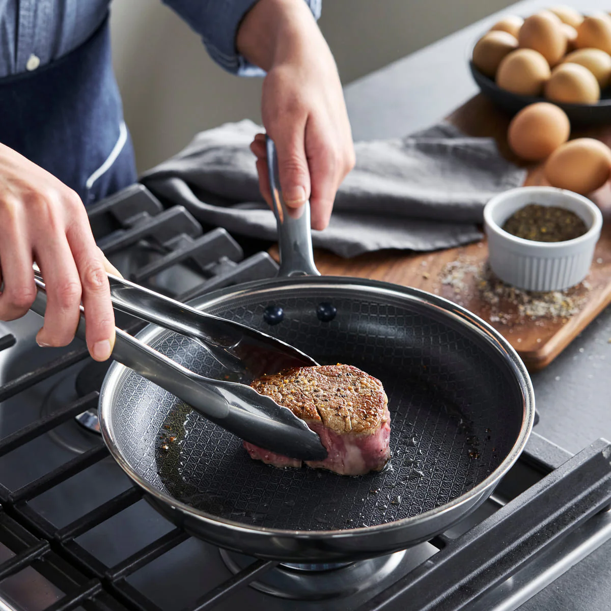 Blue Diamond<br> Diamond Bond Frying Pan 26, Stainless Steel - Image 2