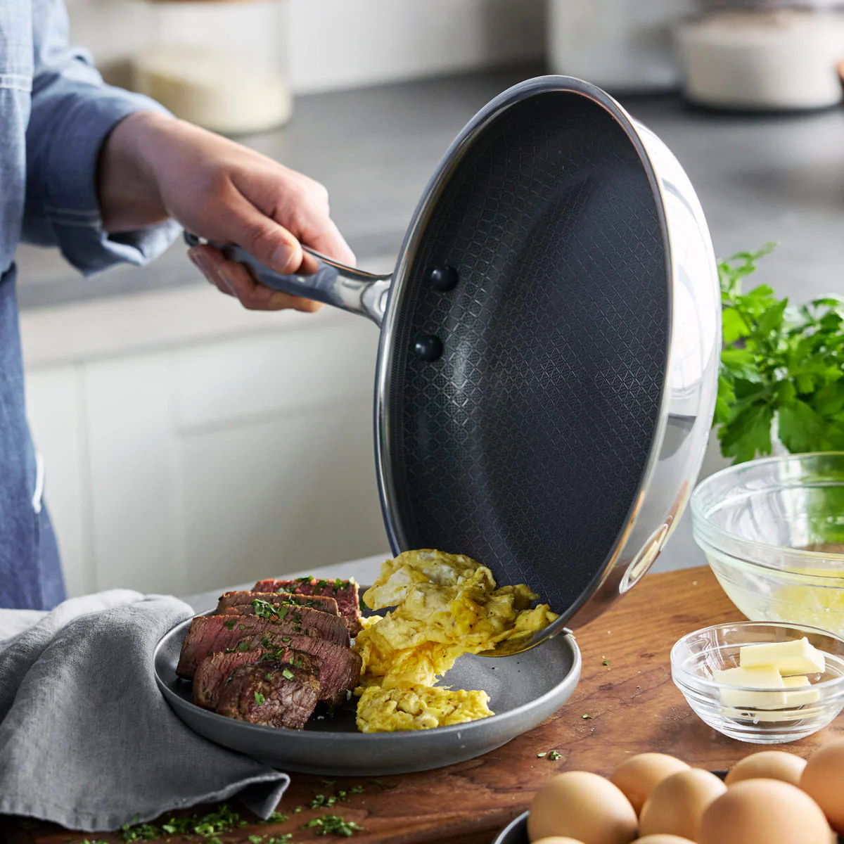 Blue Diamond<br> Diamond Bond Frying Pan 26, Stainless Steel - Image 3