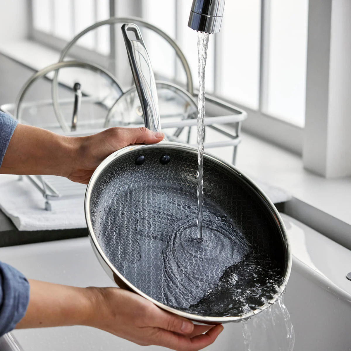 Blue Diamond<br> Diamond Bond Frying Pan 26, Stainless Steel - Image 6