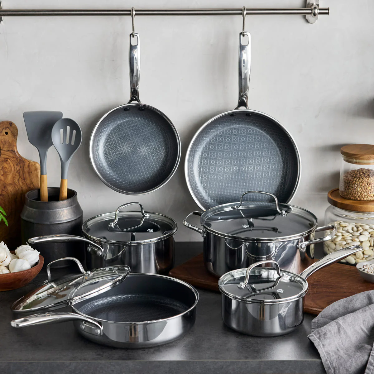 Blue Diamond<br> Diamond Bond 12pcs Cookware Set, Stainless Steel - Image 2