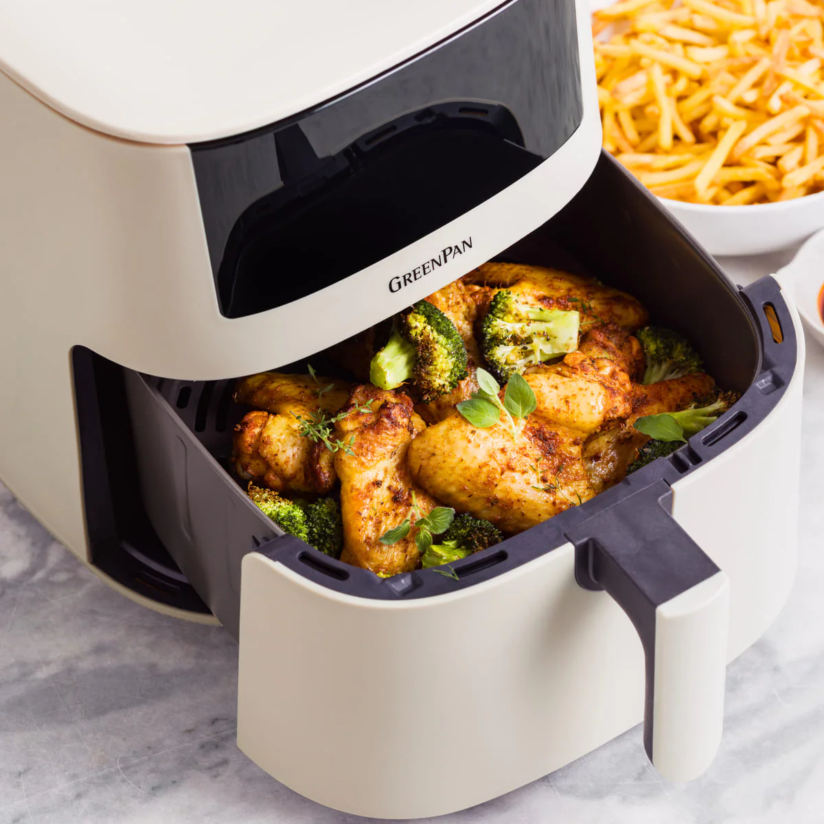 Bistro<br> XXL Coloured Air Fryer - Taupe - Image 12