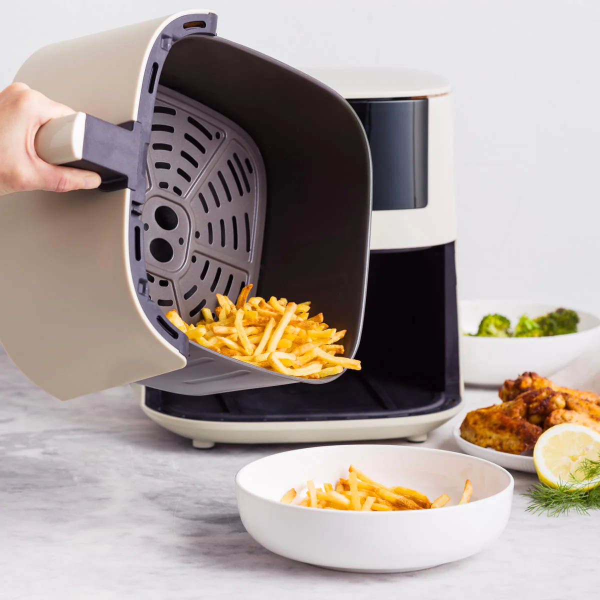 Bistro<br> XXL Coloured Air Fryer - Taupe - Image 8