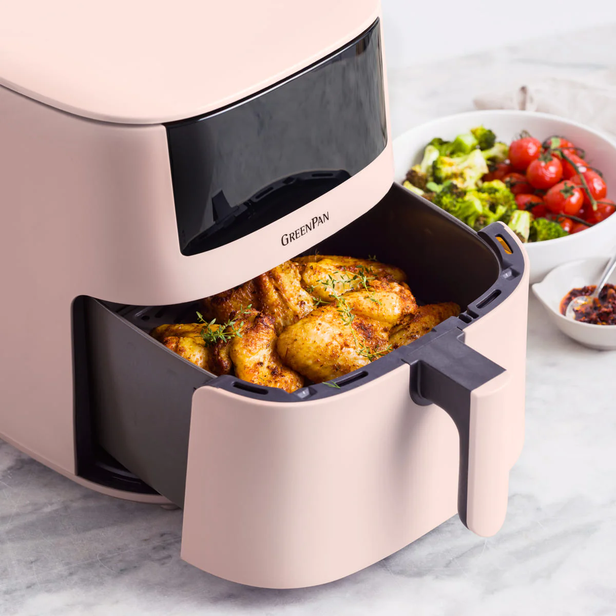 Bistro<br> XXL Coloured Air Fryer - Pink - Image 12