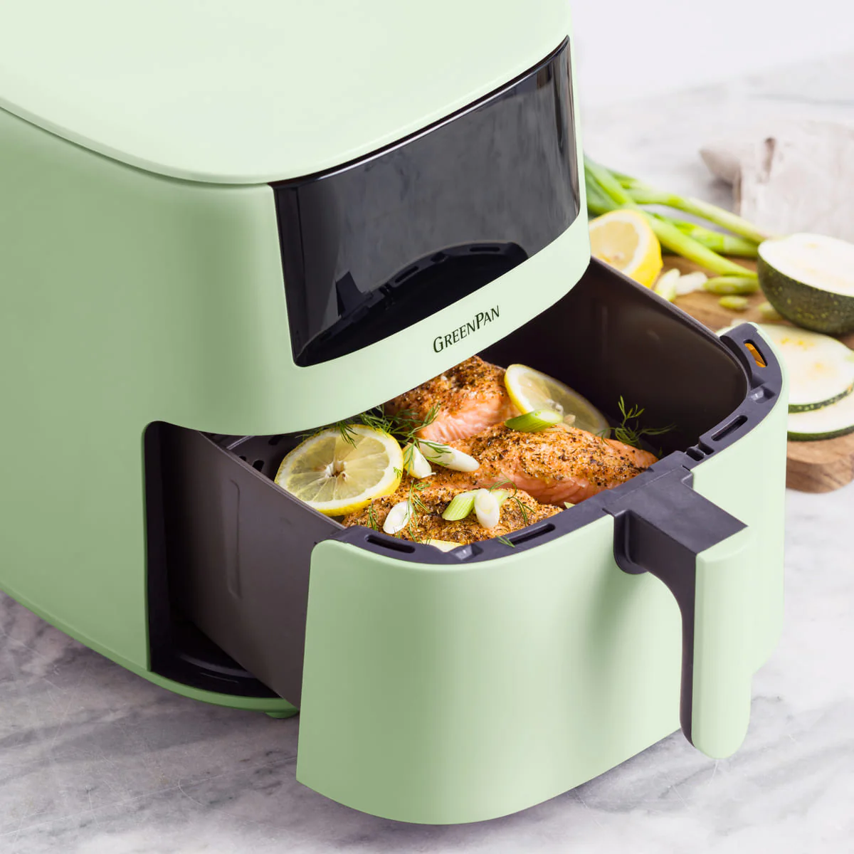 Bistro<br> XXL Coloured Air Fryer - Mint Green - Image 12