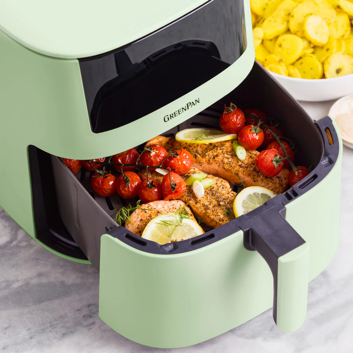 Bistro<br> XXL Coloured Air Fryer - Mint Green - Image 2