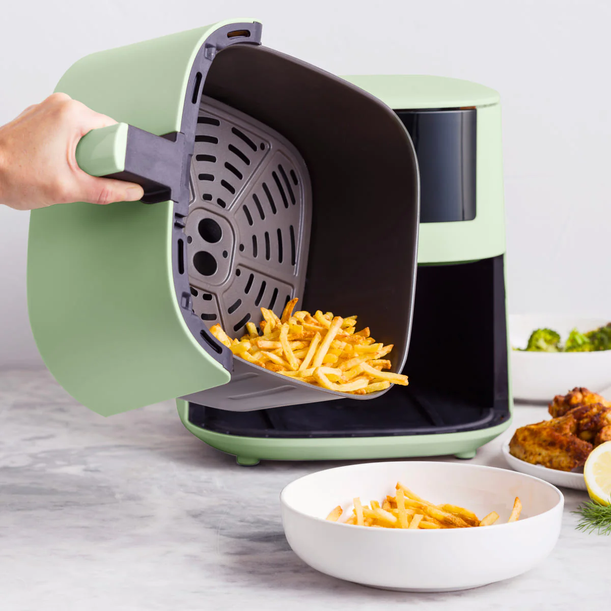 Bistro<br> XXL Coloured Air Fryer - Mint Green - Image 8