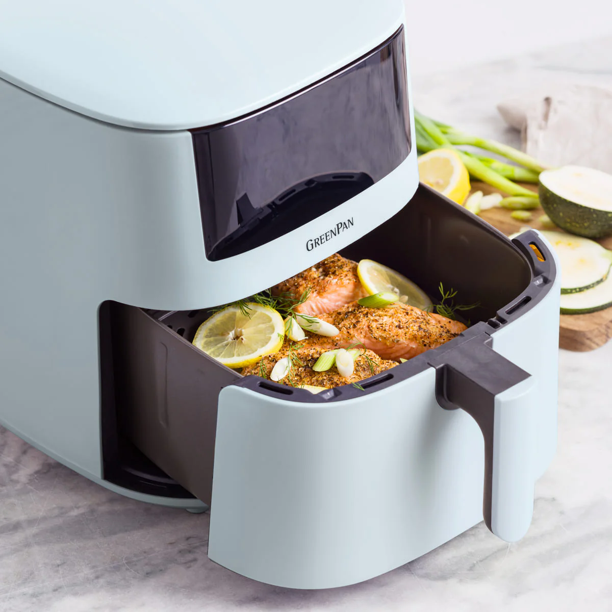 Bistro<br> XXL Coloured Air Fryer - Light Blue - Image 10