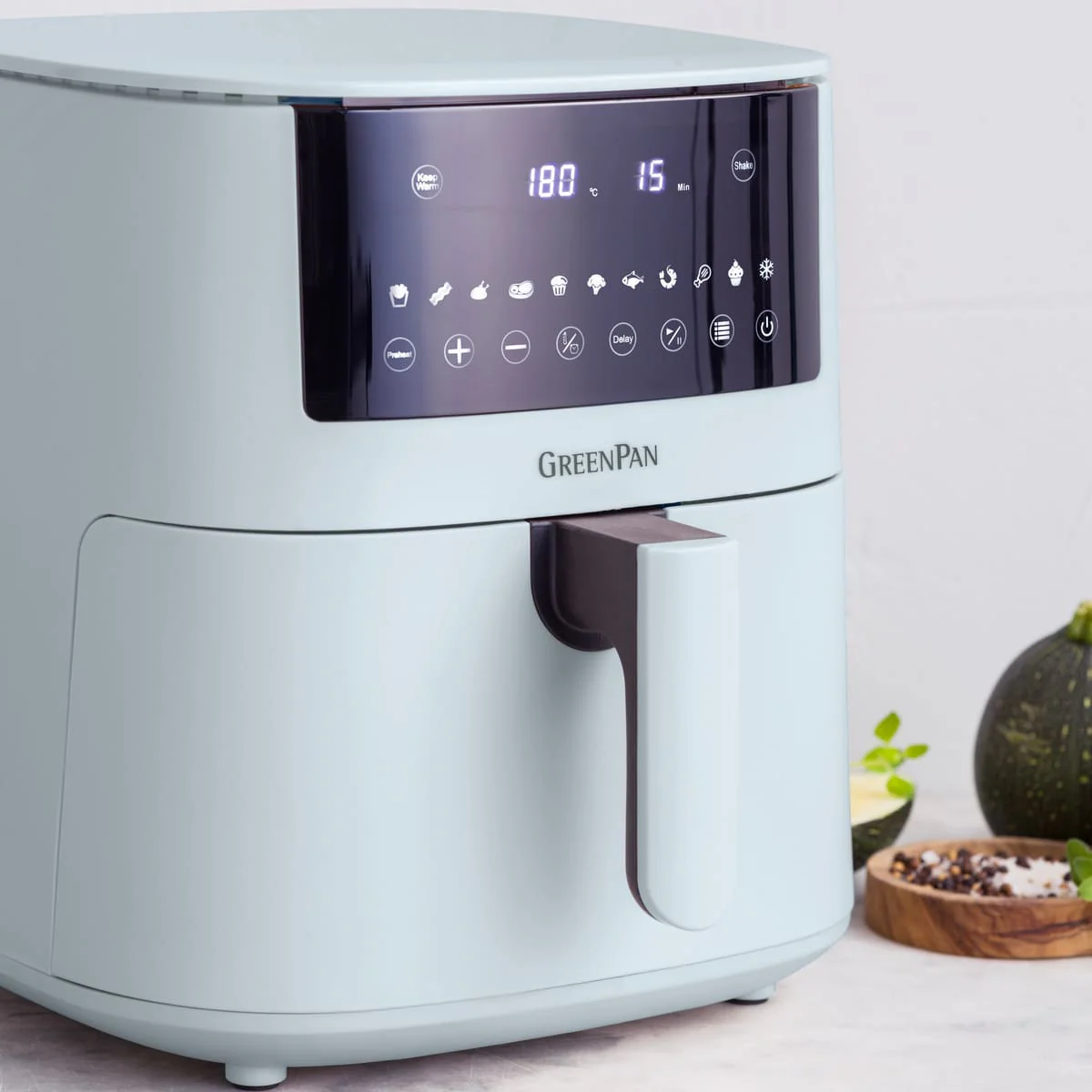 Bistro<br> XXL Coloured Air Fryer - Light Blue - Image 4