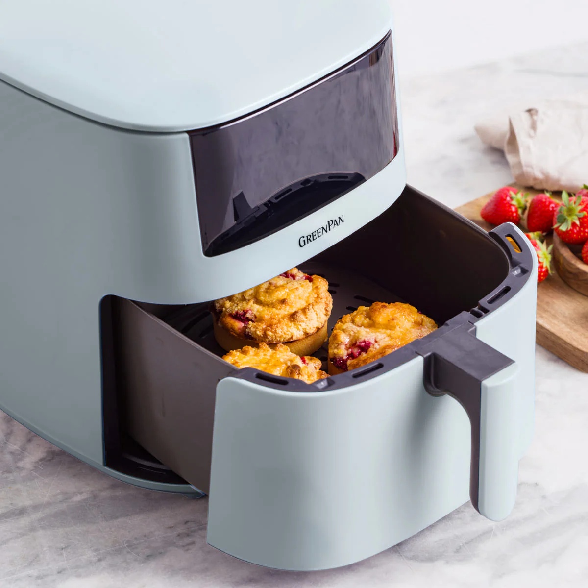 Bistro<br> XXL Coloured Air Fryer - Light Blue - Image 8