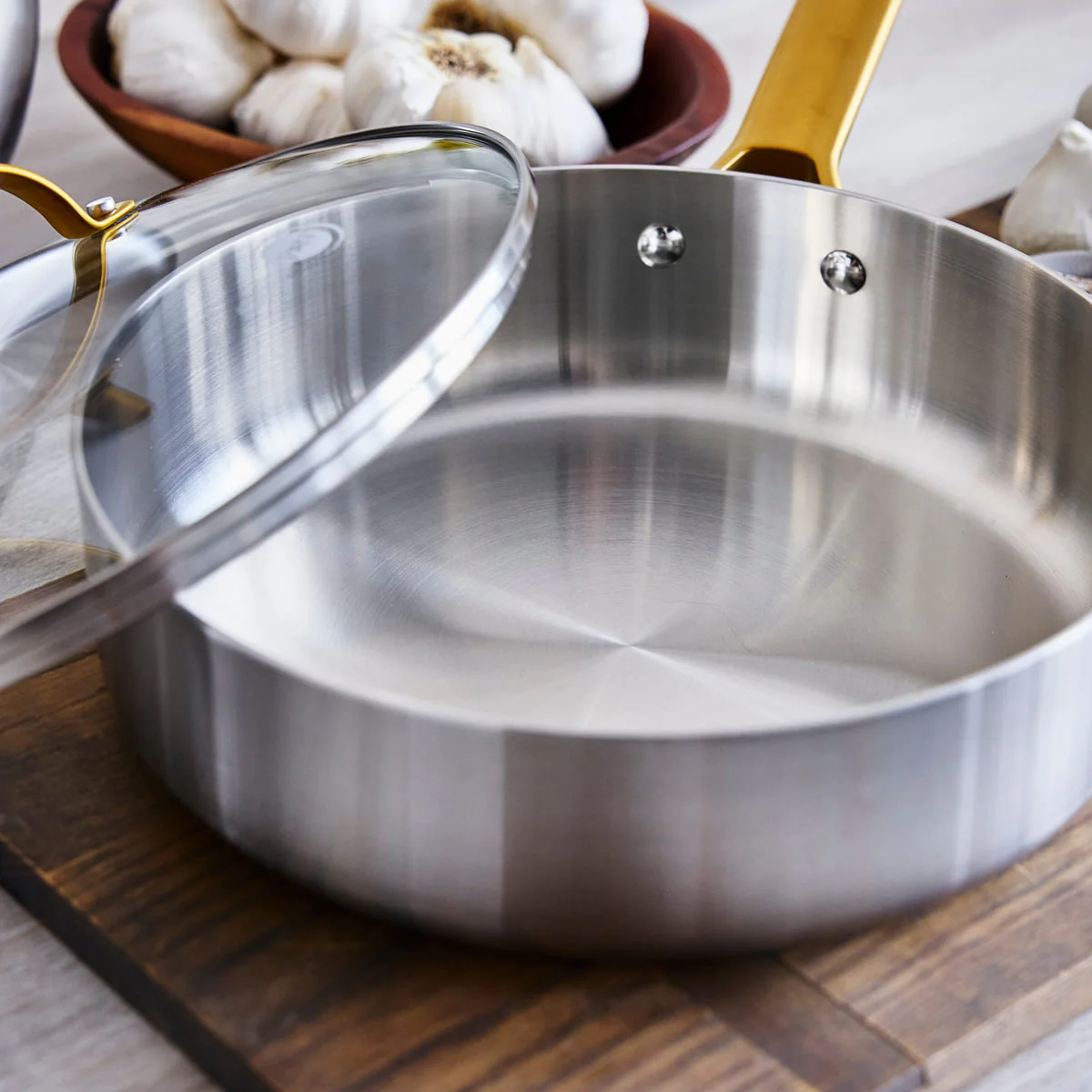Padova<br> Skillet With Lid, Stainless Steel - 24cm - Image 5
