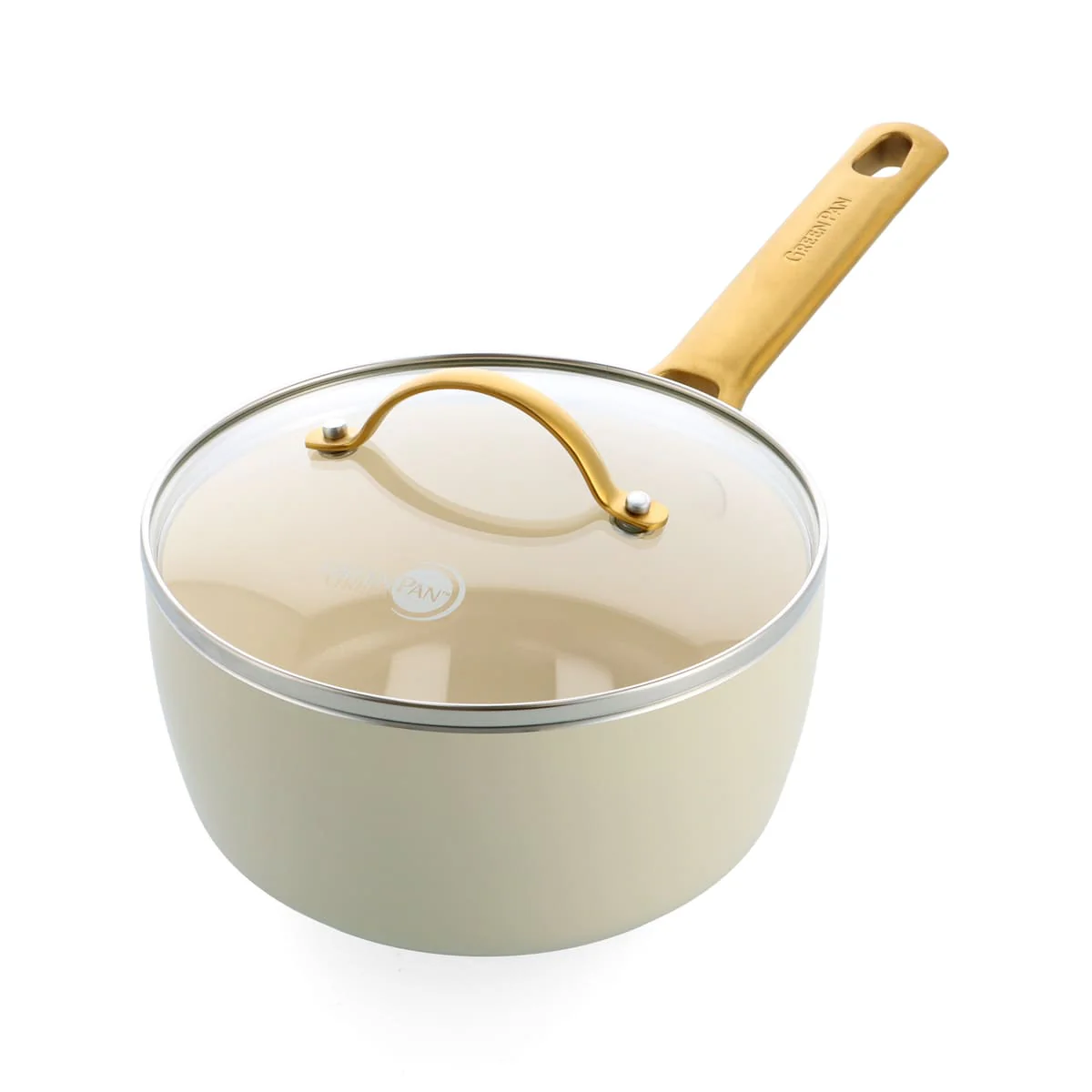 Padova<br> Saucepan With Lid, Cream White - 18cm