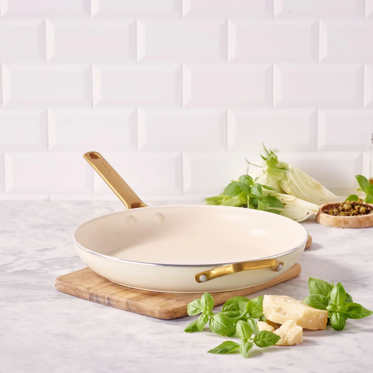Padova<br> Frying Pan, Cream White - 32cm - Image 2