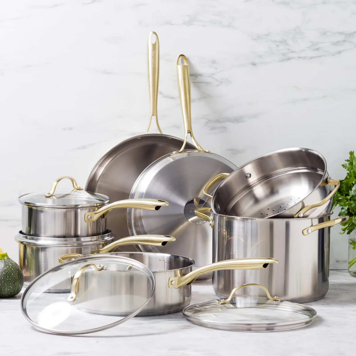Swift<br> 11 pc Cookware Set, Stainless Steel - Image 2