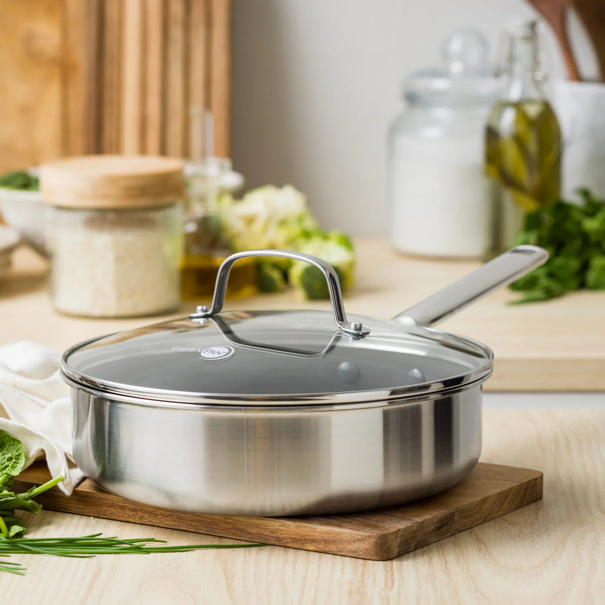 Apex<br> Thermobond Hybrid Ceramic Non-stick Saute Pan - 24cm - Image 4