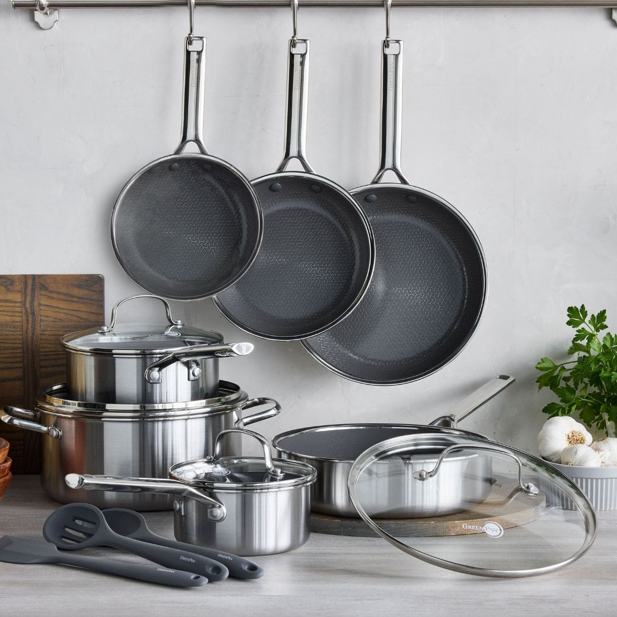 Apex<br> Thermobond Hybrid Ceramic Non-stick 7(15)pc Cookware Set - Image 2