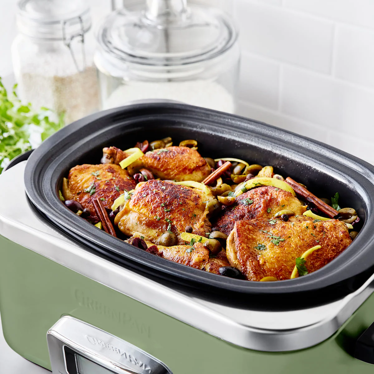 Slow Cooker<br> Sage Green, 6L - Image 4