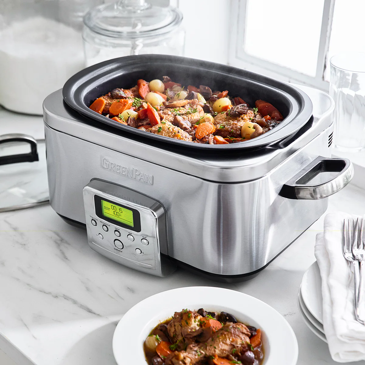 Slow Cooker<br> Stainless Steel, 6L - Image 4