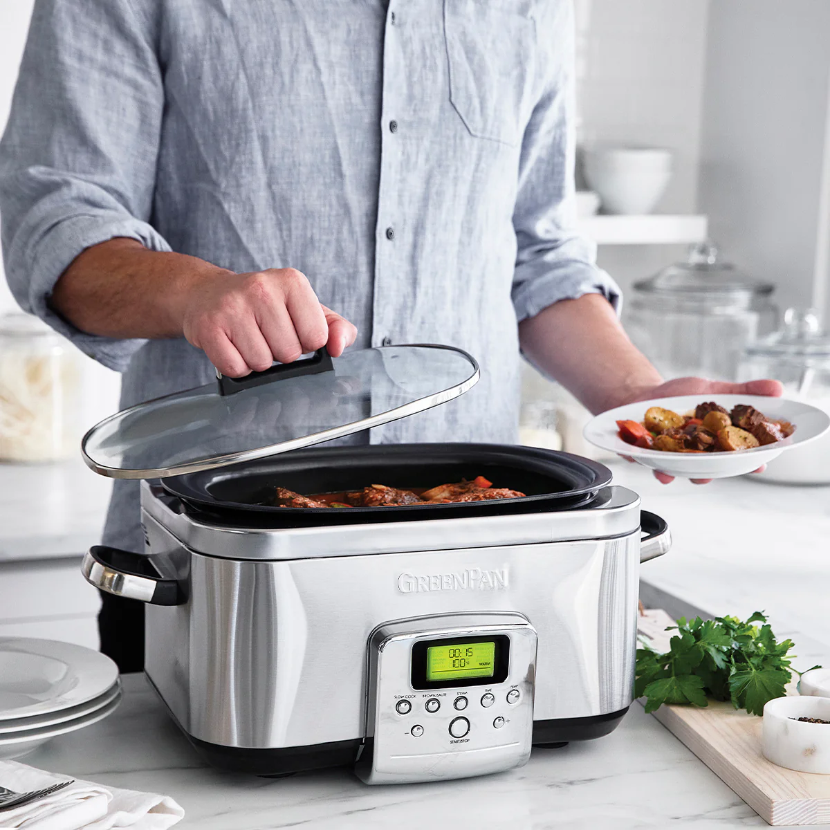 Slow Cooker<br> Stainless Steel, 6L - Image 6