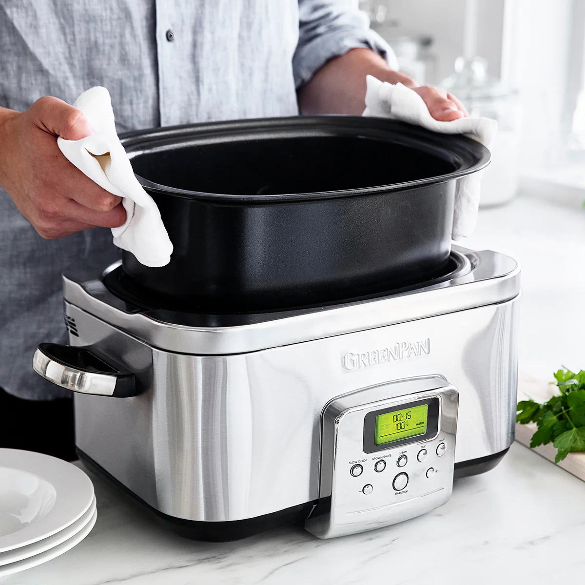 Slow Cooker<br> Stainless Steel, 6L - Image 7